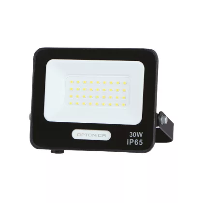   OPTONICA 15822 LED SMD FLOODLIGHT BLACK 30W 90lm/W AC180-265V 120° IP65 6000K - 15cm CABLE