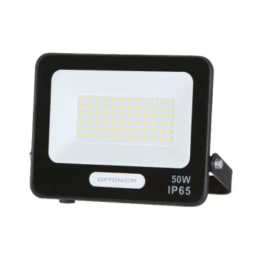 OPTONICA 15826 LED SMD FLOODLIGHT BLACK 50W 90lm/W AC180-265V 120° IP65 4000K - 15cm CABLE