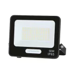   OPTONICA 15827 LED SMD FLOODLIGHT BLACK 50W 90lm/W AC180-265V 120° IP65 3000K - 15cm CABLE