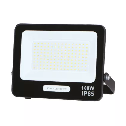   OPTONICA 15830 LED SMD FLOODLIGHT BLACK 100W 90lm/W AC180-265V 120° IP65 3000K - 15cm CABLE