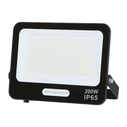   OPTONICA 15833 LED SMD FLOODLIGHT BLACK 200W 90lm/W AC180-265V 120° IP65 6000K - 30cm CABLE