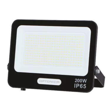 OPTONICA 15834 LED SMD FLOODLIGHT BLACK 200W 90lm/W AC180-265V 120° IP65 4000K - 30cm CABLE