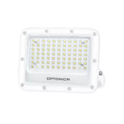   OPTONICA 15870 LED SMD FLOODLIGHT WHITE 50W 100lm/W AC180-265V 90° IP65 3000K - 70cm CABLE