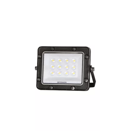   OPTONICA 15876 LED SMD FLOODLIGHT BLACK 10W 100lm/W AC180-265V 90° IP65 3000K - 30cm CABLE