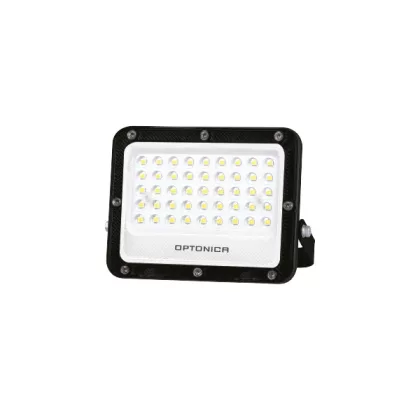   OPTONICA 15882 LED SMD FLOODLIGHT BLACK 30W 100lm/W AC180-265V 90° IP65 3000K - 30cm CABLE