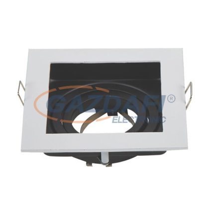   OPTONICA 2014 spot lámpatest szögletes alumínium fehér/fekete GU10 IP20 MAX-35W