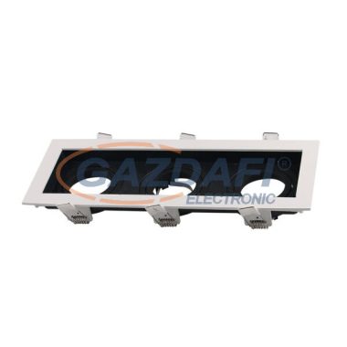 OPTONICA 2016 spot lámpatest szögletes alumínium fehér/fekete 3*GU10 IP20 MAX-35W