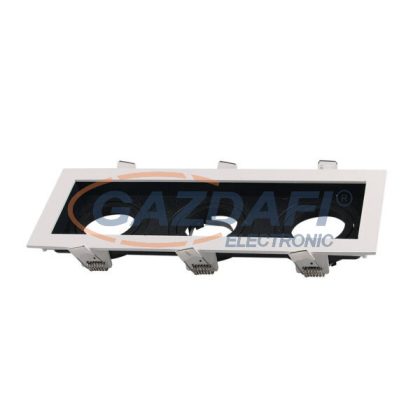   OPTONICA 2016 spot lámpatest szögletes alumínium fehér/fekete 3*GU10 IP20 MAX-35W