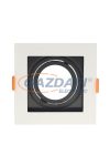 OPTONICA 2052 spot lámpatest műanyag szögletes fehér/fekete GU10 IP20 MAX-35W