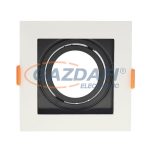   OPTONICA 2052 spot lámpatest műanyag szögletes fehér/fekete GU10 IP20 MAX-35W