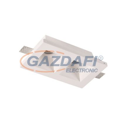   OPTONICA 2067 mennyezeti spot lámpatest süllyesztett, gipsz szögletes opál 2*GU10 MAX-10W