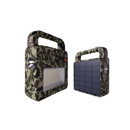   OPTONICA 224 SOLAR BLUETOOTH SPEAKER+LAMP 3.7V 6AH, 3W 400LM IP44 - CAMOUFLAGE