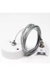 OPTONICA 5049 4-WIRE SUSPENSION FOR TRACK SYSTEM 3Phases with clip 5m WHITE