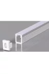 OPTONICA 5141 ALUMINIUM PROFILE FOR LED STRIP SILVER BODY/WHITE COVER L=2m 12.4x9mm - 5mm OPTONICA 5141 ALUMINIUM PROFILE FOR LED STRIP SILVER BODY/WHITE COVER L=2m 12.4x9mm - 5mm