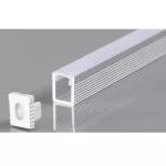   OPTONICA 5141 ALUMINIUM PROFILE FOR LED STRIP SILVER BODY/WHITE COVER L=2m 12.4x9mm - 5mm