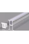 OPTONICA 5142 ALUMINIUM PROFILE FOR LED STRIP SILVER BODY/WHITE COVER L=2m 7.8x9mm - 5mm