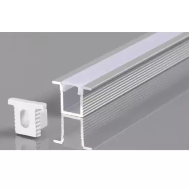 OPTONICA 5142 ALUMINIUM PROFILE FOR LED STRIP SILVER BODY/WHITE COVER L=2m 7.8x9mm - 5mm
