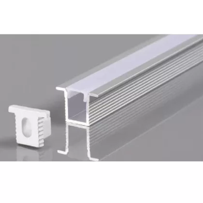  OPTONICA 5142 ALUMINIUM PROFILE FOR LED STRIP SILVER BODY/WHITE COVER L=2m 7.8x9mm - 5mm
