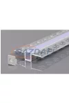 OPTONICA 5162 LED profil alumínium szürke L=2m 21.3x26x12.6mm süllyesztett