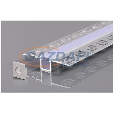 OPTONICA 5162 LED profil alumínium szürke L=2m 21.3x26x12.6mm süllyesztett