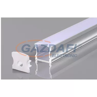 OPTONICA 5175 LED profil alumínium szürke L=2m 17.2x14.4x12mm falon kívüli