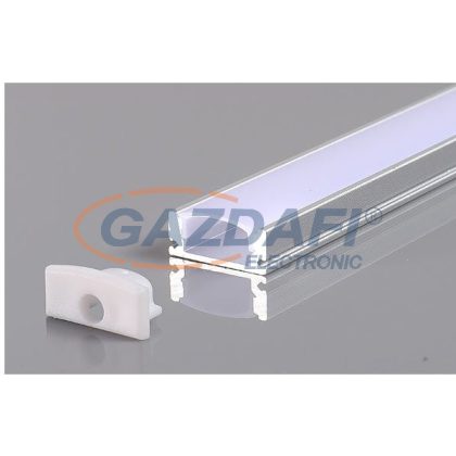   OPTONICA 5185 LED profil alumínium fekete L=2m 17.4x7x12.4mm falon kívüli