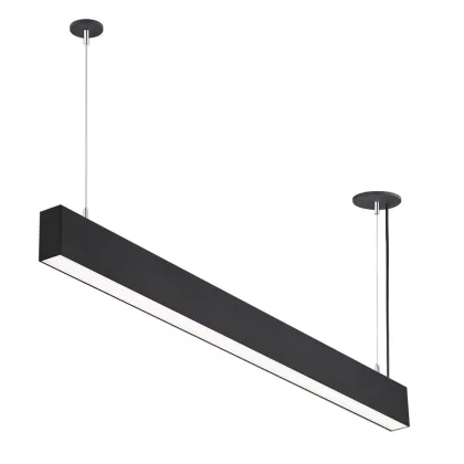   OPTONICA 5386 LED LINEAR SUSPENDED LIGHTS LINKABLE 50W AC200-240V BLACK BODY 4000K UGR19