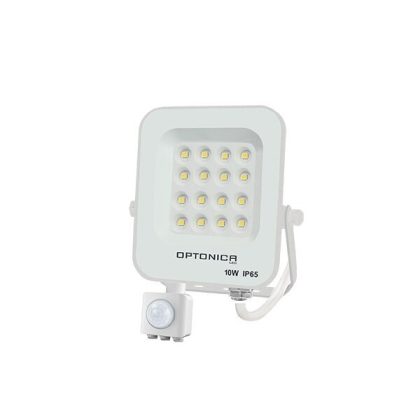   OPTONICA 5761 LED SMD fényvető fehér 10W 900LM AC220-240V 90° IP65 4500K mozgásérzékelős