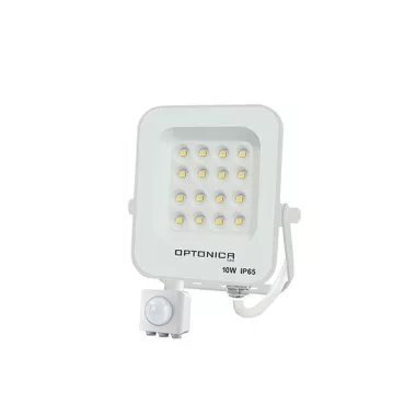 OPTONICA 5762 LED SMD fényvető fehér 10W 900LM AC220-240V 90° IP65 2700K mozgásérzékelős