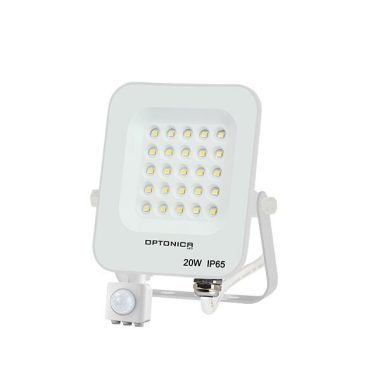 OPTONICA 5763 LED SMD fényvető fehér 20W 1800LM AC220-240V 90° IP65 6000K mozgásérzékelős
