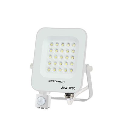   OPTONICA 5764 LED SMD fényvető fehér 20W 1800LM AC220-240V 90° IP65 4500K mozgásérzékelős