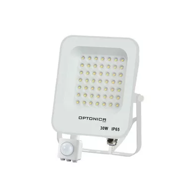 OPTONICA 5766 LED SMD fényvető fehér 30W 2700LM AC220-240V 90° IP65 6000K mozgásérzékelős