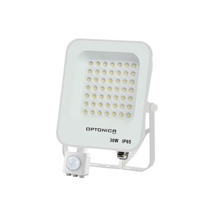   OPTONICA 5766 LED SMD fényvető fehér 30W 2700LM AC220-240V 90° IP65 6000K mozgásérzékelős