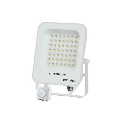 OPTONICA 5767 LED SMD fényvető fehér 30W 2700LM AC220-240V 90° IP65 4500K mozgásérzékelős