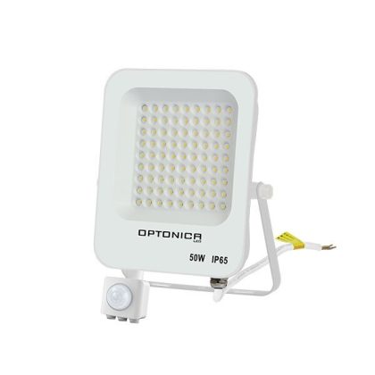   OPTONICA 5769 LED SMD fényvető fehér 50W 4500LM AC220-240V 90° IP65 6000K mozgásérzékelős