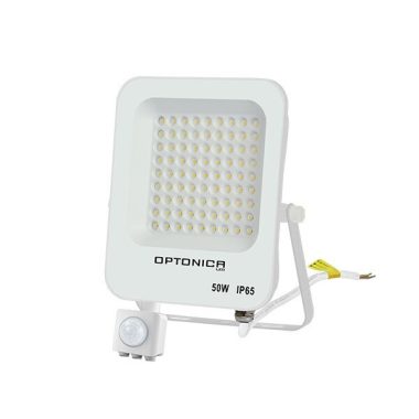 OPTONICA 5770 LED SMD fényvető fehér 50W 4500LM AC220-240V 90° IP65 4500K mozgásérzékelős
