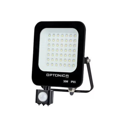 OPTONICA 5779 LED SMD fényvető fekete 30W 2700LM AC220-240V 90° IP65 2700K mozgásérzékelős