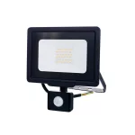   OPTONICA 5960 LED SMD fényvető fekete 30W 2400LM AC220-265V 120° IP65 2700K 70CM kábel - mozgásérzékelős