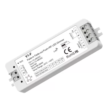 OPTONICA 6321 1CH LED CONTROLLER 12-48VDC 8A*1CH 96-384W PUSH DIM+RF2.4GHZ