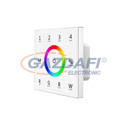   OPTONICA 6362 RGBW LED vezérlő távirányítóval, süllyesztett T14 85-265VAC (DMX512-RF 2.4G 4 zónás) IP20 30m hatótáv