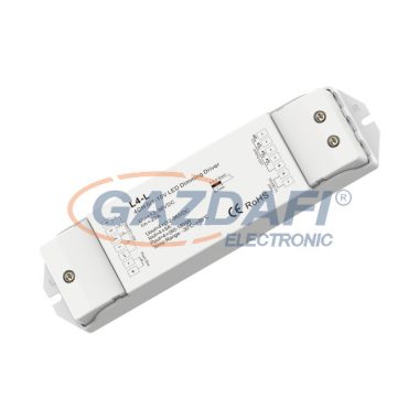 OPTONICA 6369 LED DIMMER vezérlő 4CH 0/1-10V L4-L 12-36VDC 5A*4CH MAX20A 12V/24V/36V (240W/480W/720W)