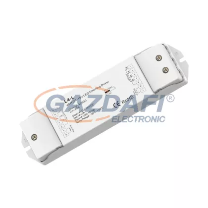   OPTONICA 6369 LED DIMMER vezérlő 4CH 0/1-10V L4-L 12-36VDC 5A*4CH MAX20A 12V/24V/36V (240W/480W/720W)