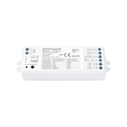   OPTONICA 6383 TUYA & RF 5in1 CONTROLLER 12-24VDC 3A*5CH MAX15A 180W/360W(12/24V)