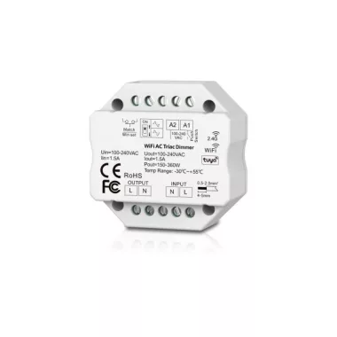 OPTONICA 6388 WIFI & RF TRIAC DIMMER(TUYA) 2.4G, PUSH DIM 100-240VAC 150W/360W(100V/240V) OPTONICA 6388 WIFI & RF TRIAC DIMMER(TUYA) 2.4G, PUSH DIM 100-240VAC 150W/360W(100V/240V)