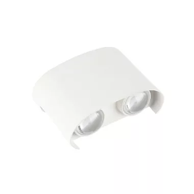 OPTONICA 7408 LED WALL LIGHT AC220-240V 4W IP65 340LM WHITE BODY 3000K - ALUMINIUM OPTONICA 7408 LED WALL LIGHT AC220-240V 4W IP65 340LM WHITE BODY 3000K - ALUMINIUM