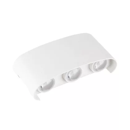   OPTONICA 7410 LED WALL LIGHT AC220-240V 6W IP65 570LM WHITE BODY 3000K - ALUMINIUM