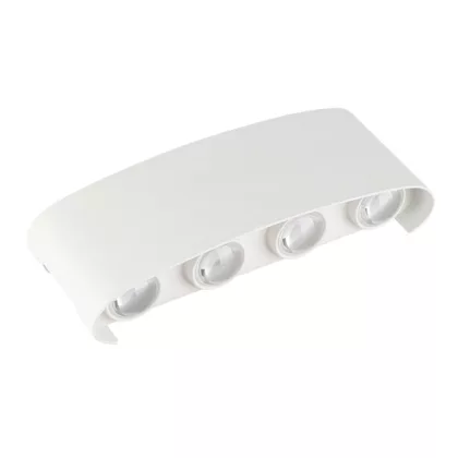   OPTONICA 7412 LED WALL LIGHT AC220-240V 8W IP65 710LM WHITE BODY 3000K - ALUMINIUM