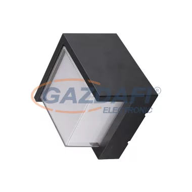 OPTONICA 7530 LED fali lámpa szögletes fekete 12W 3000K 750LM AC100-240V IP65