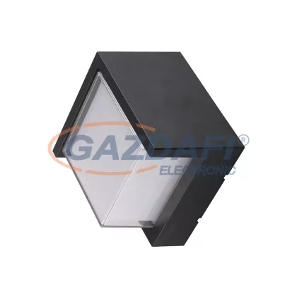   OPTONICA 7530 LED fali lámpa szögletes fekete 12W 3000K 750LM AC100-240V IP65