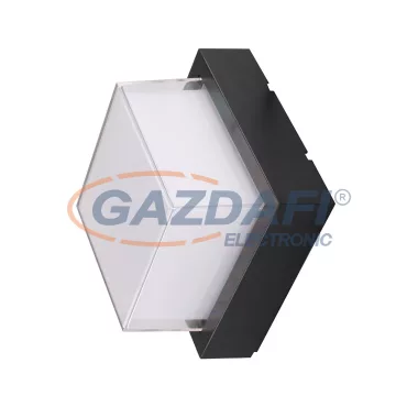 OPTONICA 7534 LED fali lámpa szögletes fekete 15W 3000K 1000LM AC100-240V IP65